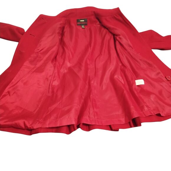 M60 MISS SIXTY Burgundy Pea Coat, 60% Wool / 30% Poly / 10% Rayon, Extra Small - Picture 15 of 16